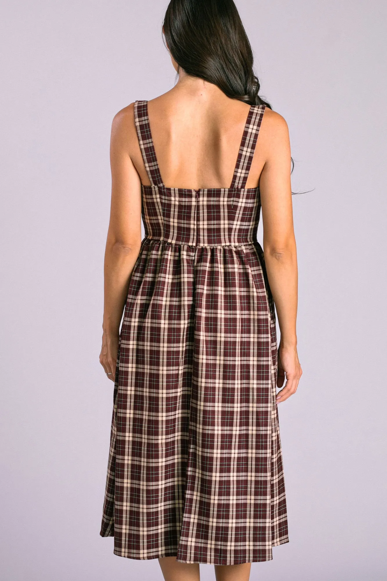 Holly Plaid Bow Dress sold by Morning Lavender product image thumbnail 3