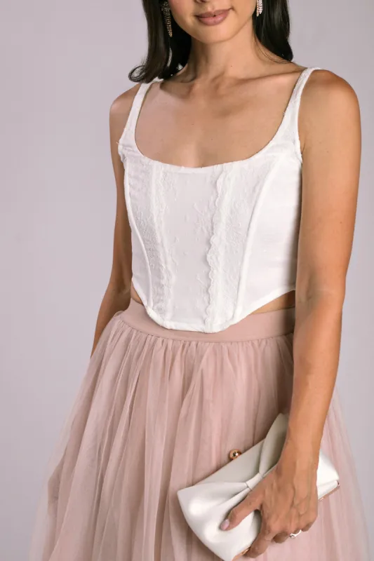 Eliza Cropped Corset Top sold by Morning Lavender