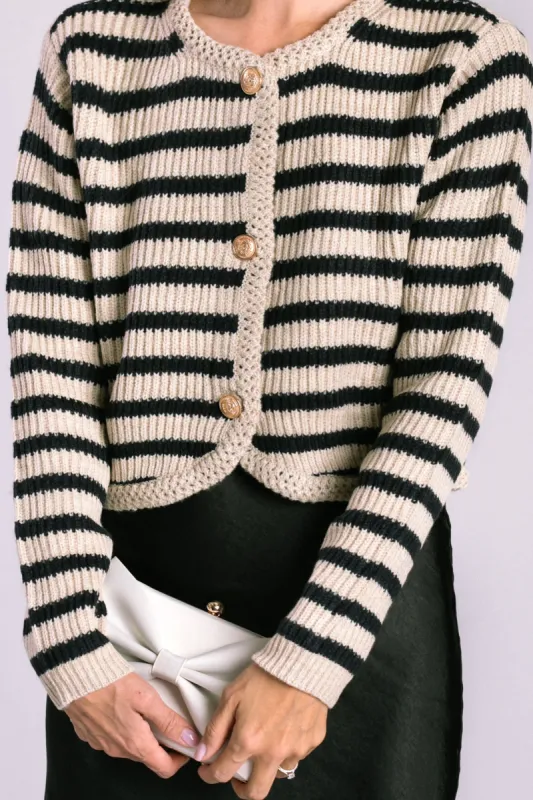 Archer Striped Knit Cardigan sold by Morning Lavender
