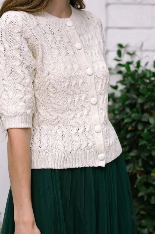 Marlene Short Sleeve Cardigan sold by Morning Lavender
