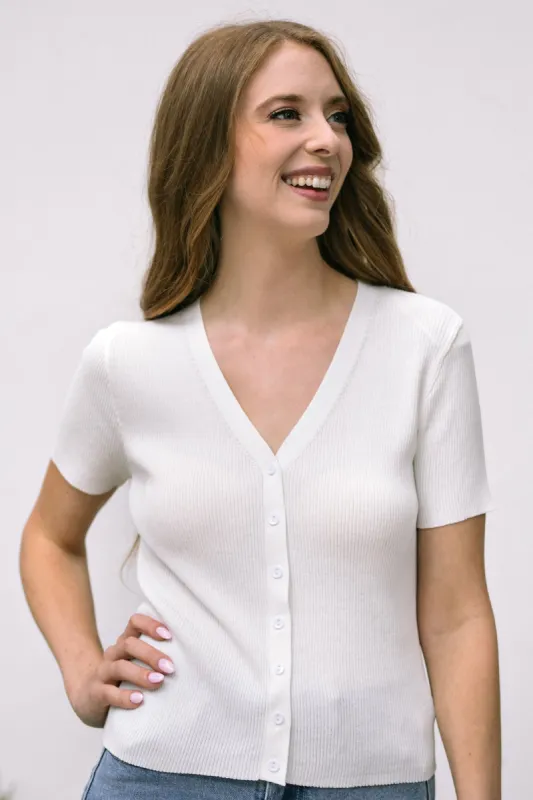 Doris Buttoned Knit Top sold by Morning Lavender