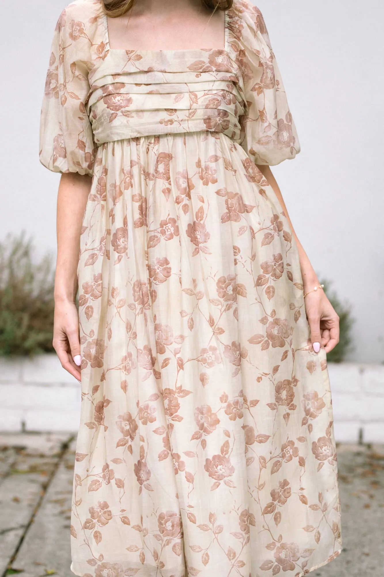 Adriana Puff Sleeve Midi Dress sold by Morning Lavender product image thumbnail 3