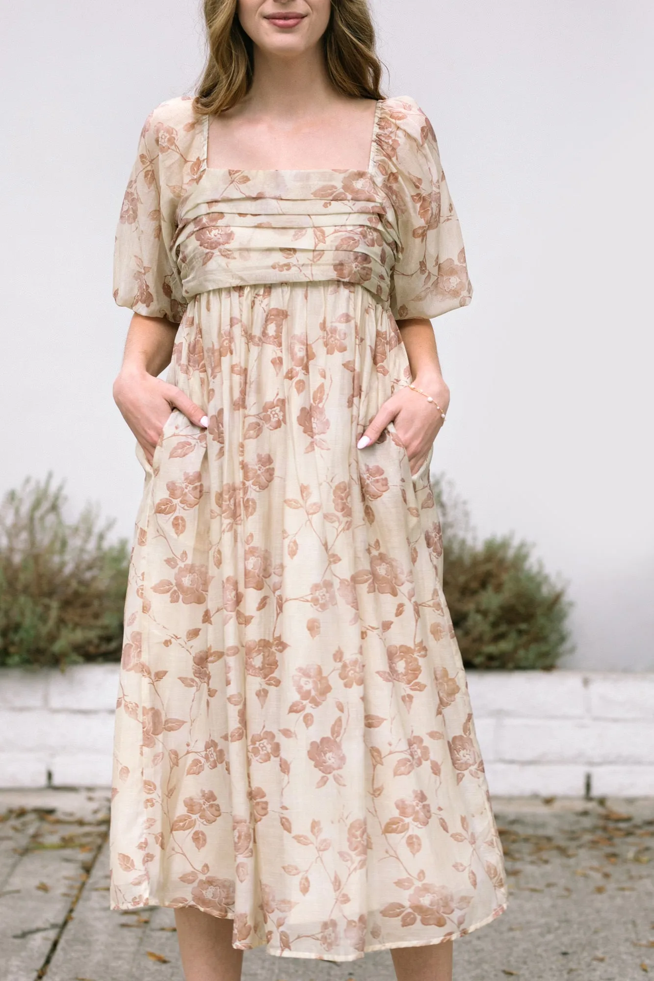 Adriana Puff Sleeve Midi Dress sold by Morning Lavender product image thumbnail 4