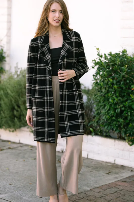 Bobbi Plaid Knit Coat sold by Morning Lavender