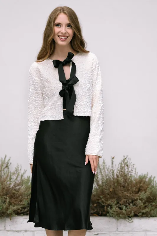 Monique Sequin Bow Jacket sold by Morning Lavender