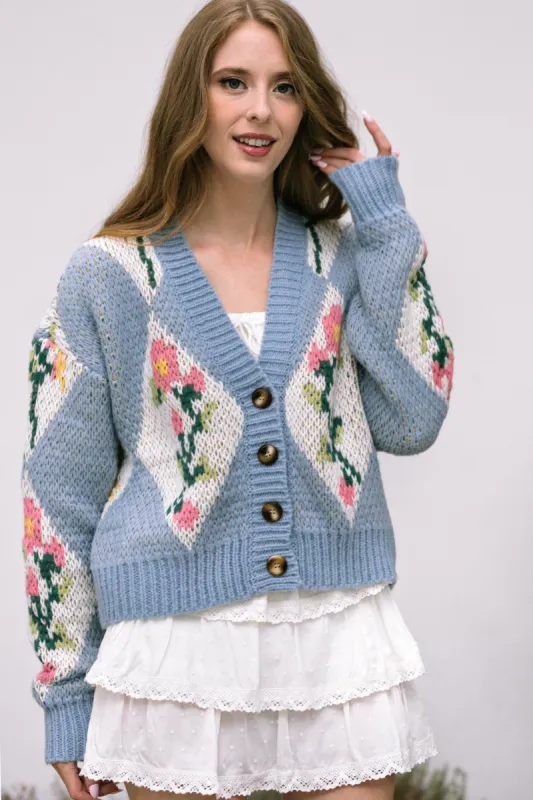 Marlow Floral Buttoned Cardigan sold by Morning Lavender