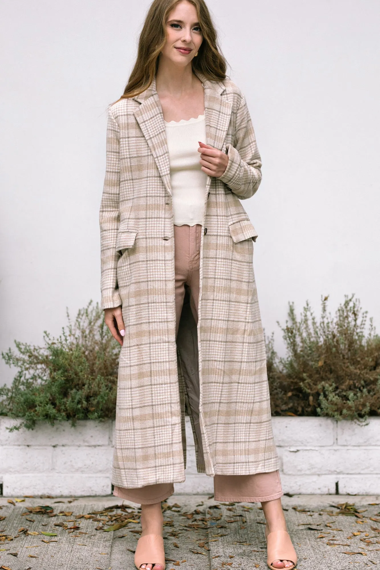 Lennon Longline Plaid Coat sold by Morning Lavender product image thumbnail 5