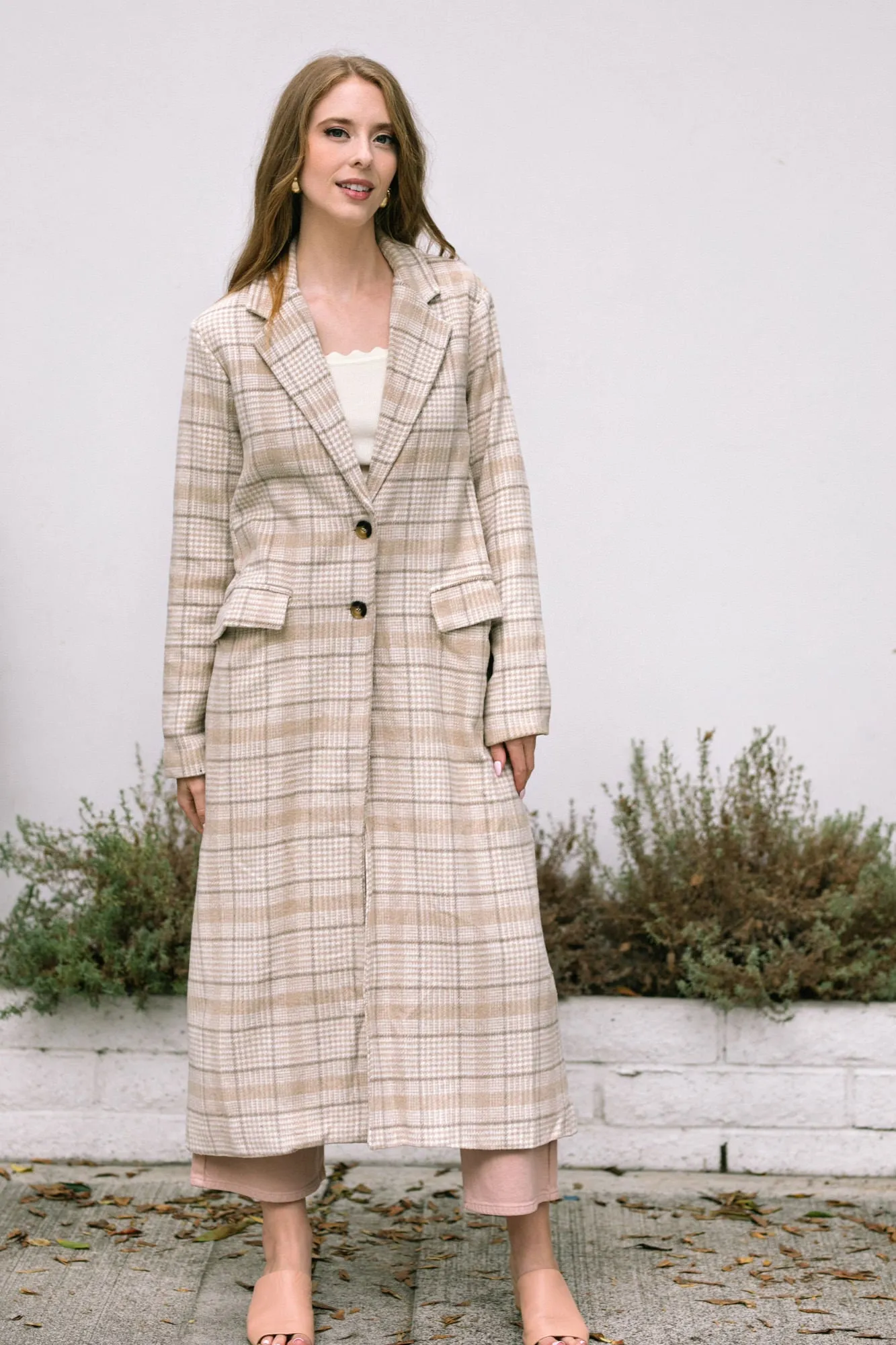 Lennon Longline Plaid Coat sold by Morning Lavender