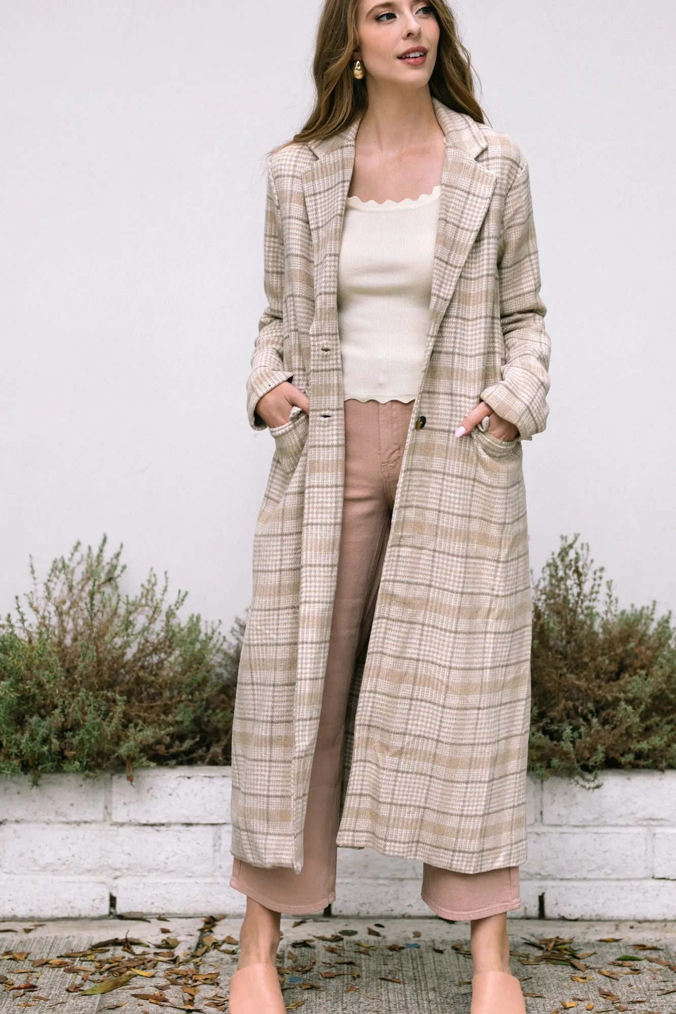 Lennon Longline Plaid Coat sold by Morning Lavender product image thumbnail 3