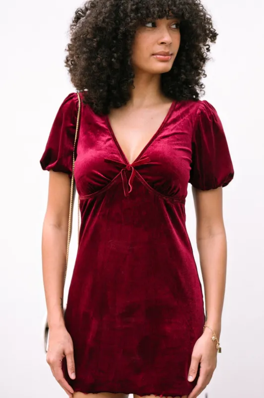 Scarlett Velvet Mini Dress sold by Morning Lavender