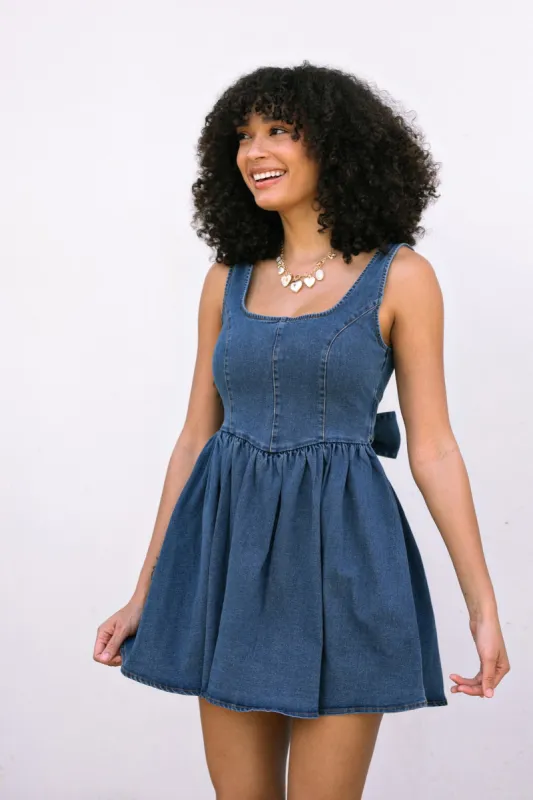 Marissa Denim Mini Dress sold by Morning Lavender