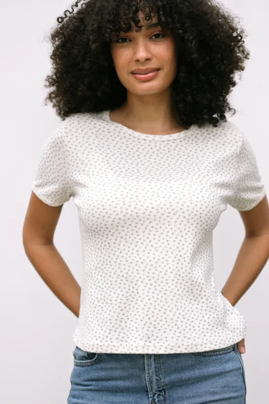 Bonnie Pointelle Floral T-Shirt sold by Morning Lavender