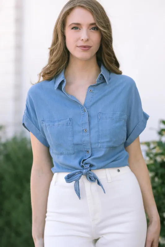 Miley Tie Front Shirt sold by Morning Lavender