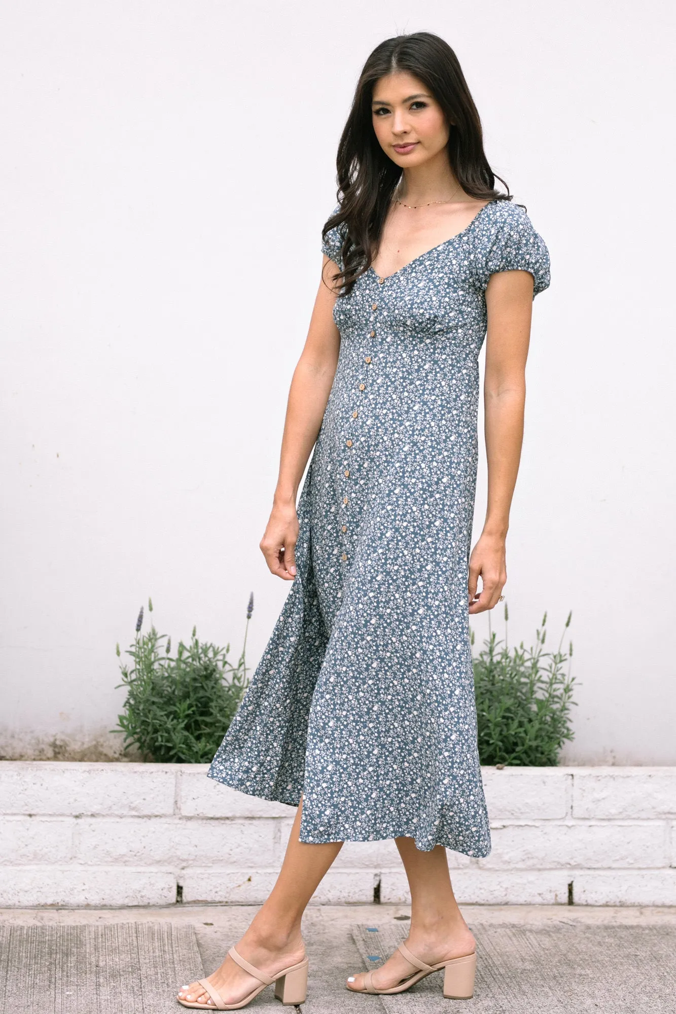 Whitney Floral Buttoned Dress sold by Morning Lavender product image thumbnail 5