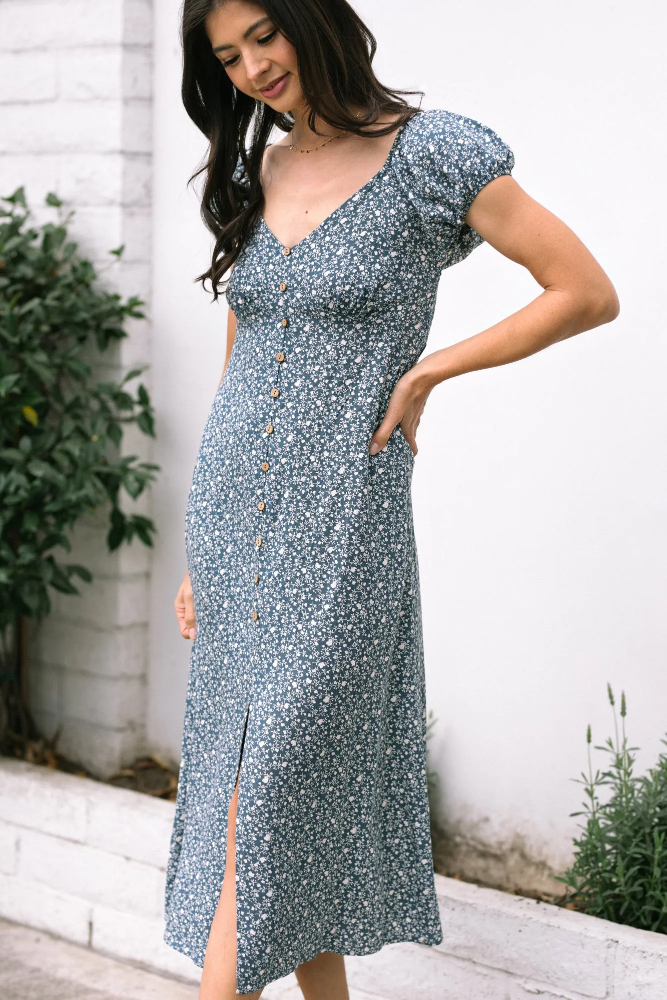 Whitney Floral Buttoned Dress sold by Morning Lavender