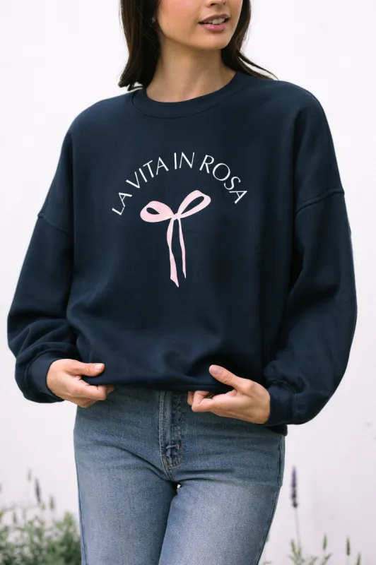 Tania Graphic Crewneck Sweatshirt made by Blu Pepper