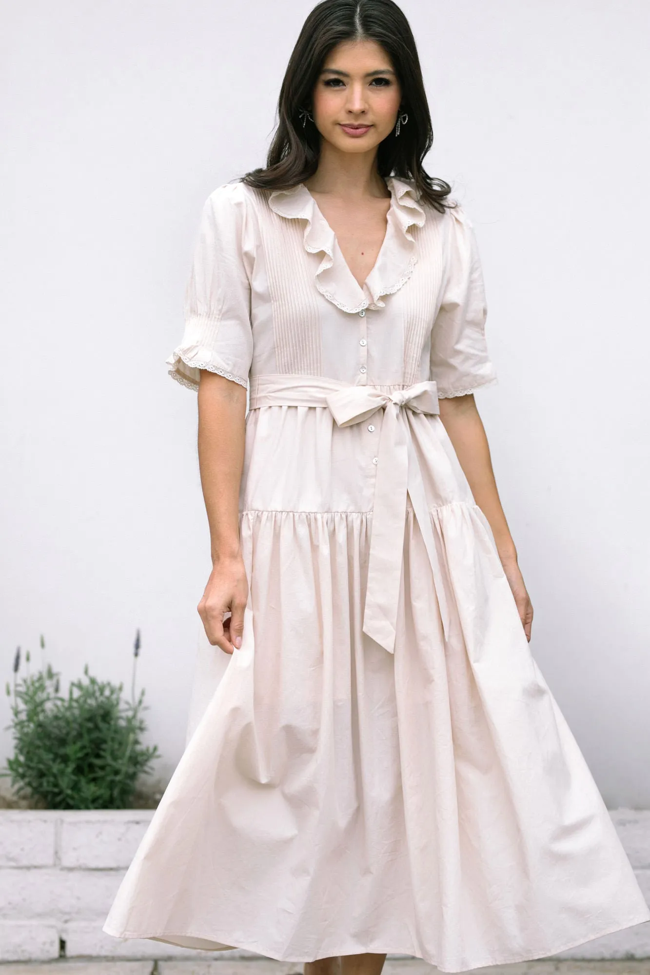 Ruth Ruffle Collared Dress sold by Morning Lavender product image thumbnail 2