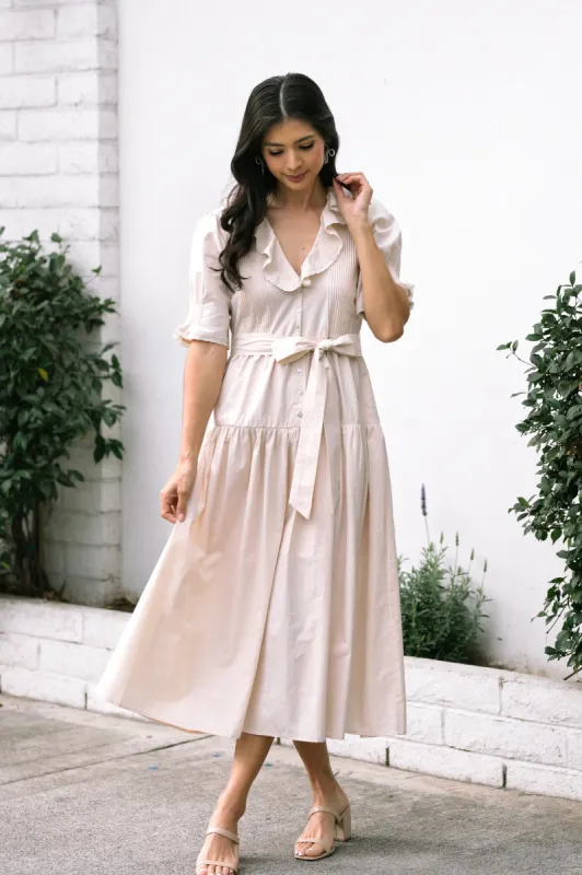 Ruth Ruffle Collared Dress sold by Morning Lavender