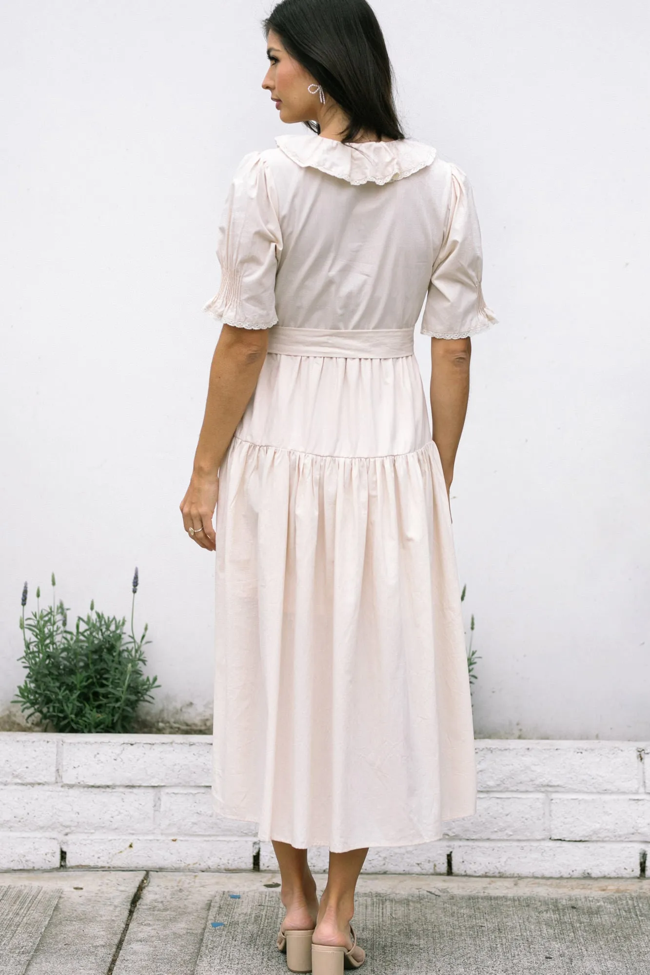 Ruth Ruffle Collared Dress sold by Morning Lavender product image thumbnail 5