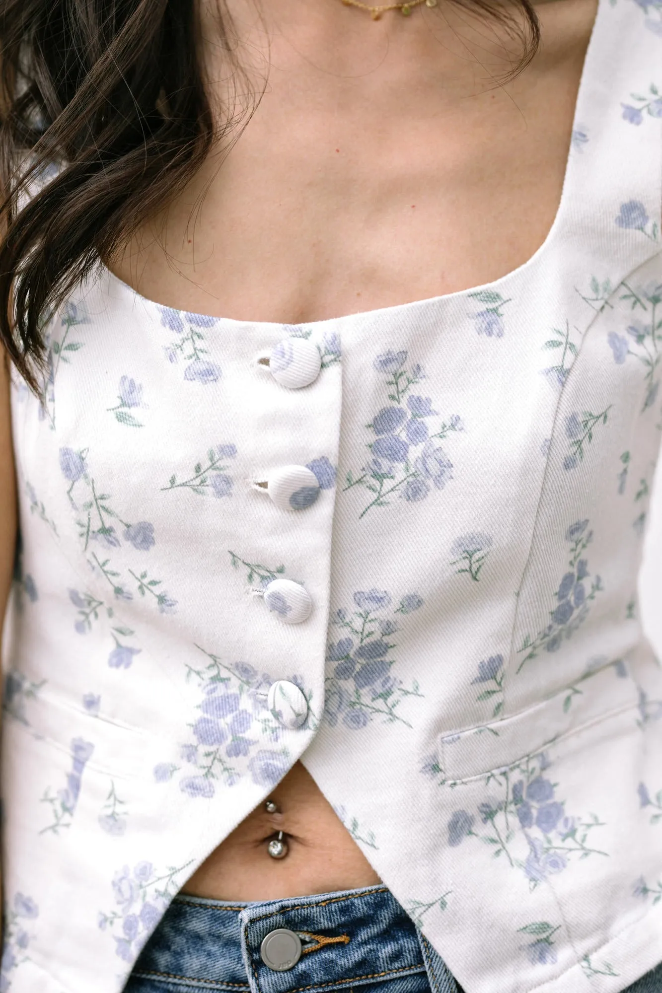 Mayra Buttoned Vest Top sold by Morning Lavender product image thumbnail 5