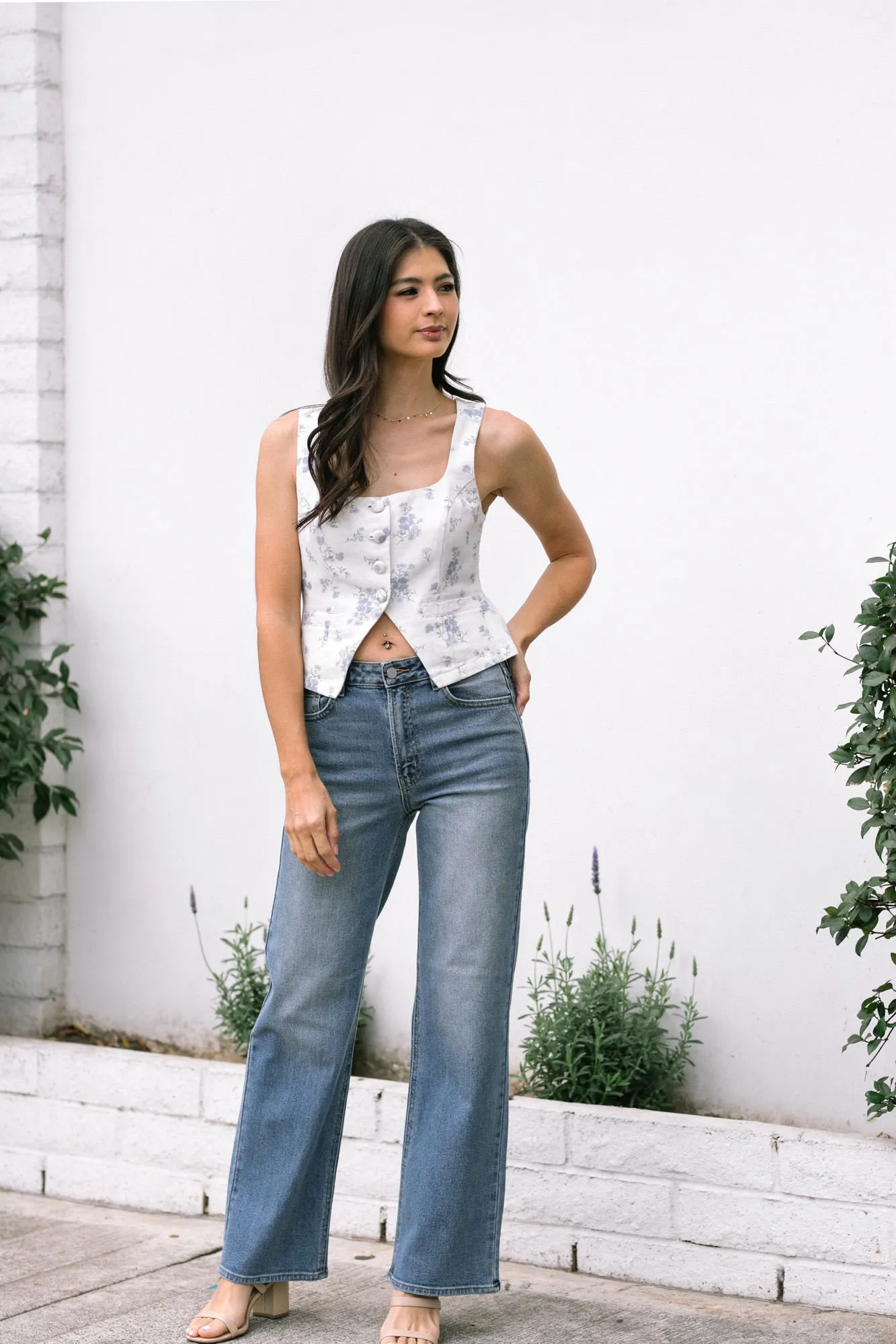 Mayra Buttoned Vest Top sold by Morning Lavender product image thumbnail 3