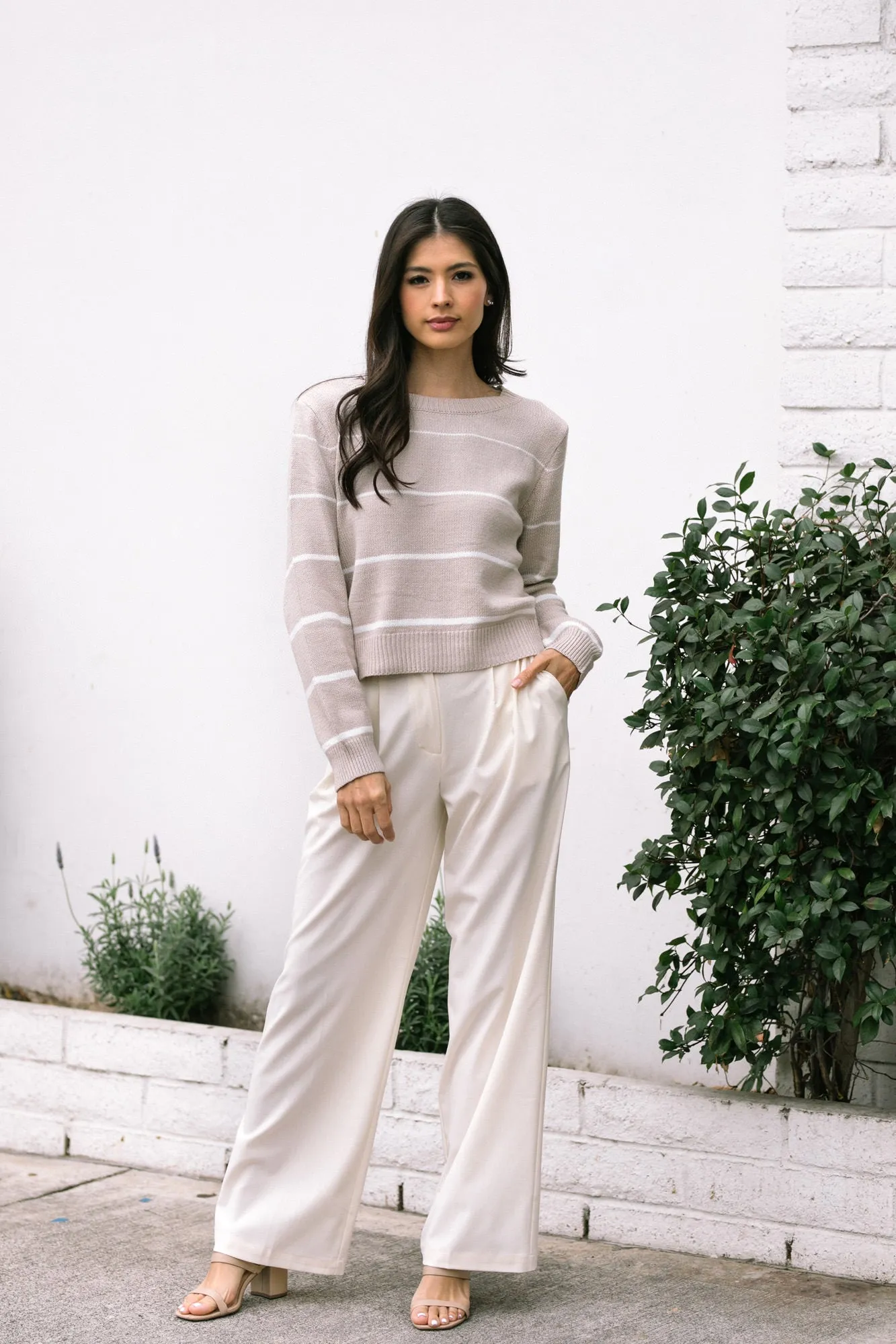 Loraine Striped Crewneck Sweater sold by Morning Lavender product image thumbnail 3