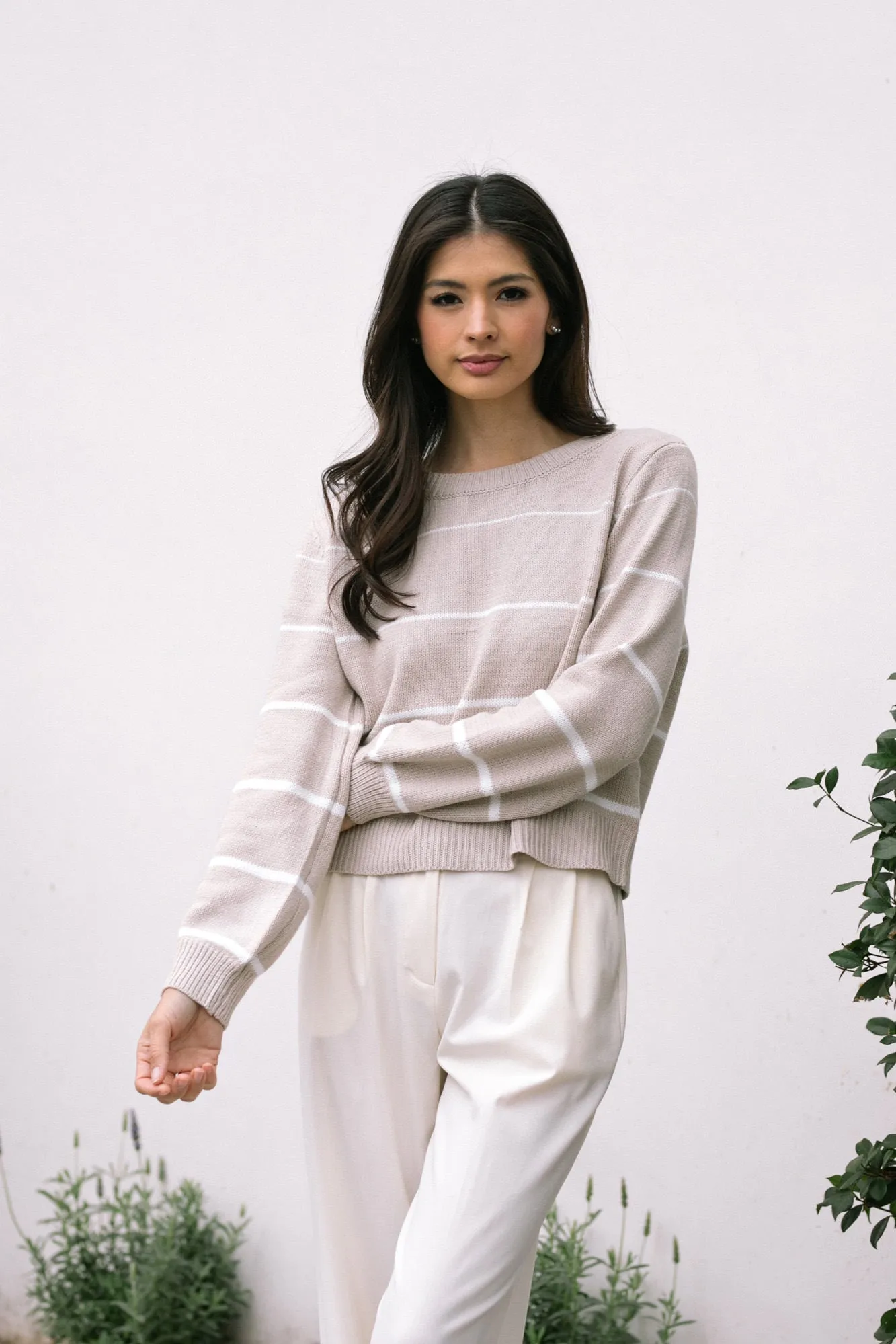 Loraine Striped Crewneck Sweater sold by Morning Lavender product image thumbnail 2