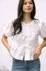 Blaire Puff Sleeve Bow Blouse sold by Morning Lavender
