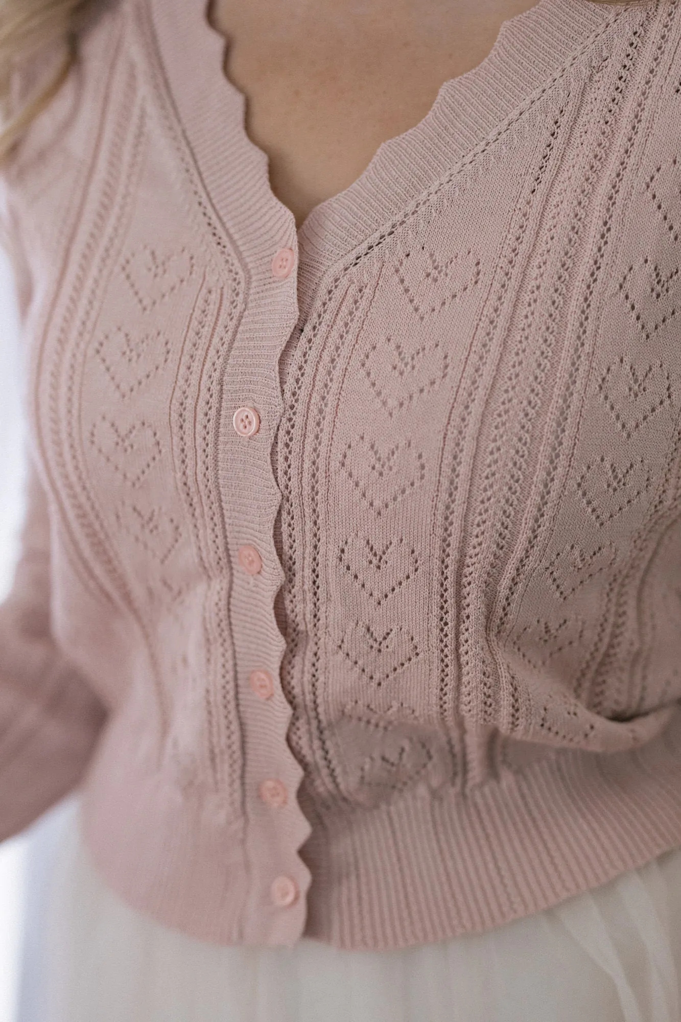 Hannah Heart Pointelle Cardigan sold by Morning Lavender product image thumbnail 2