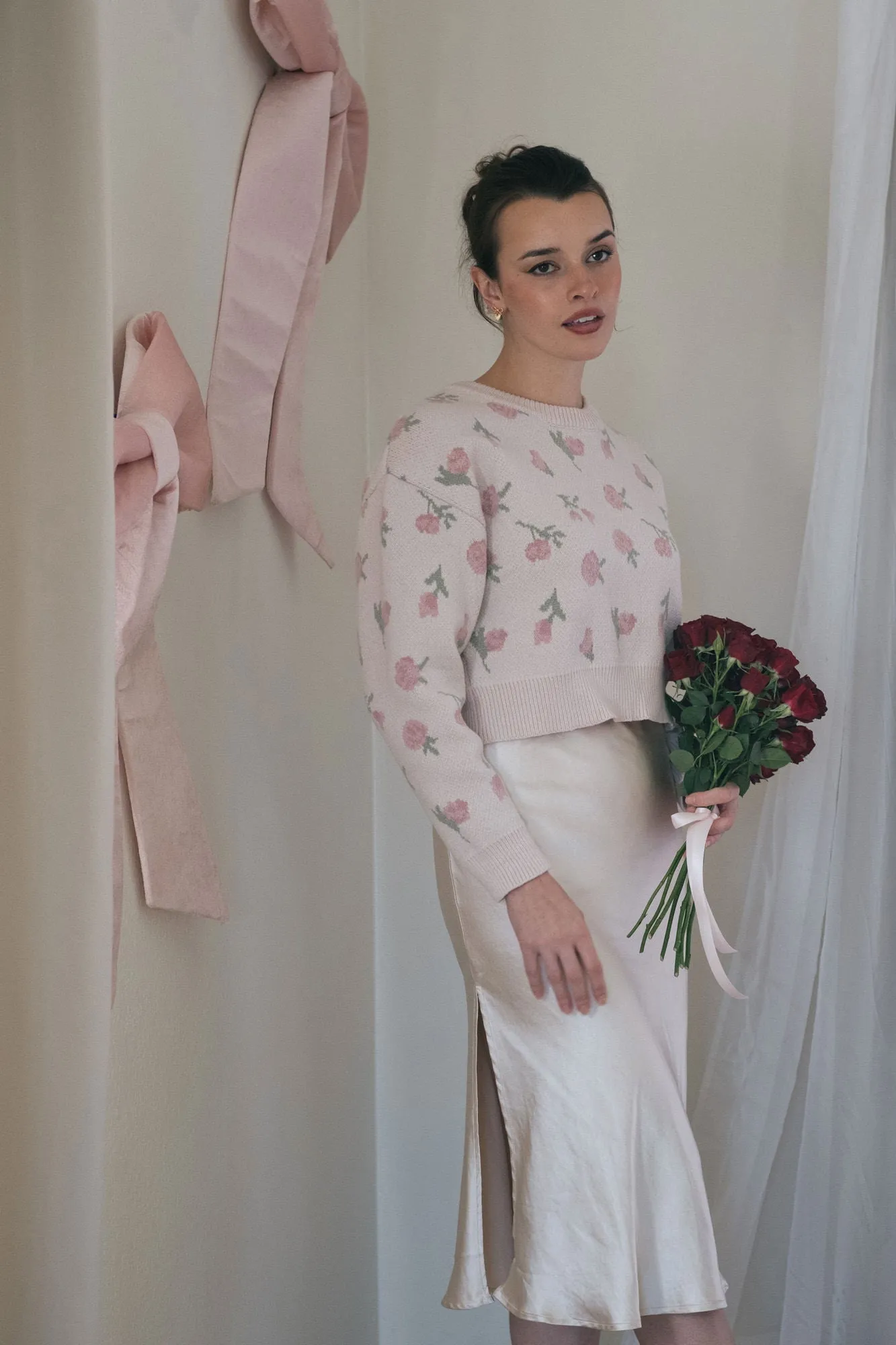 Hayden Floral Cropped Sweater sold by Morning Lavender product image thumbnail 2