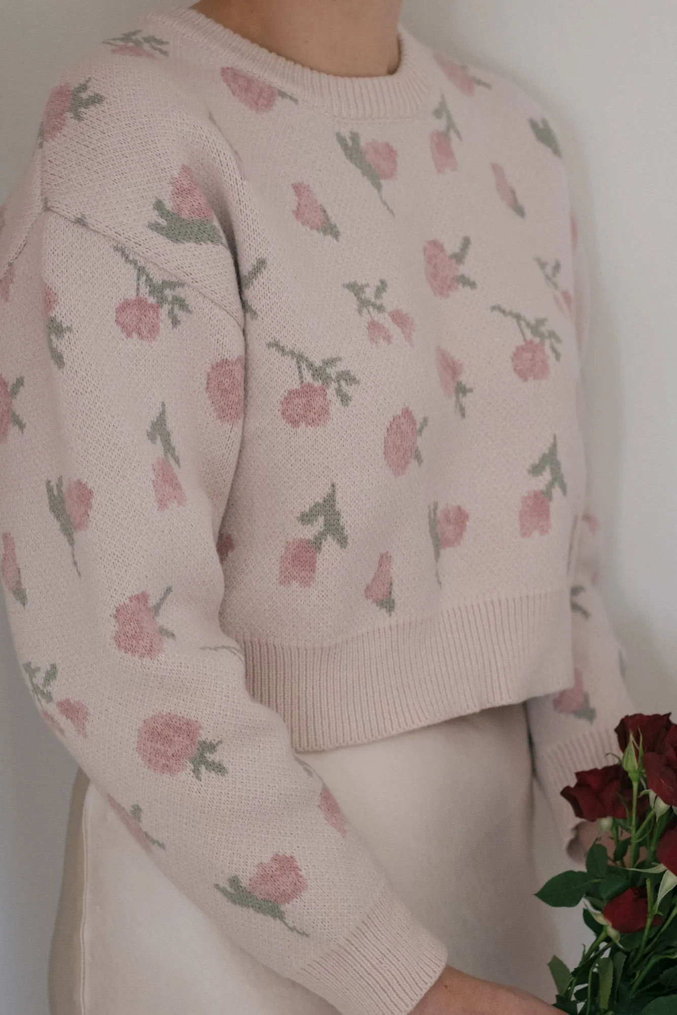 Hayden Floral Cropped Sweater sold by Morning Lavender product image thumbnail 4