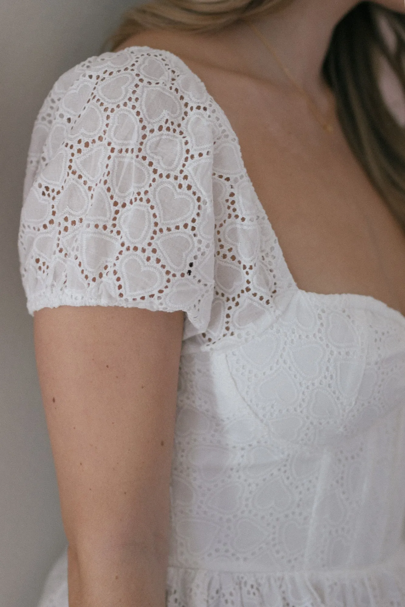 Grace Sweetheart Eyelet Dress sold by Morning Lavender product image thumbnail 4