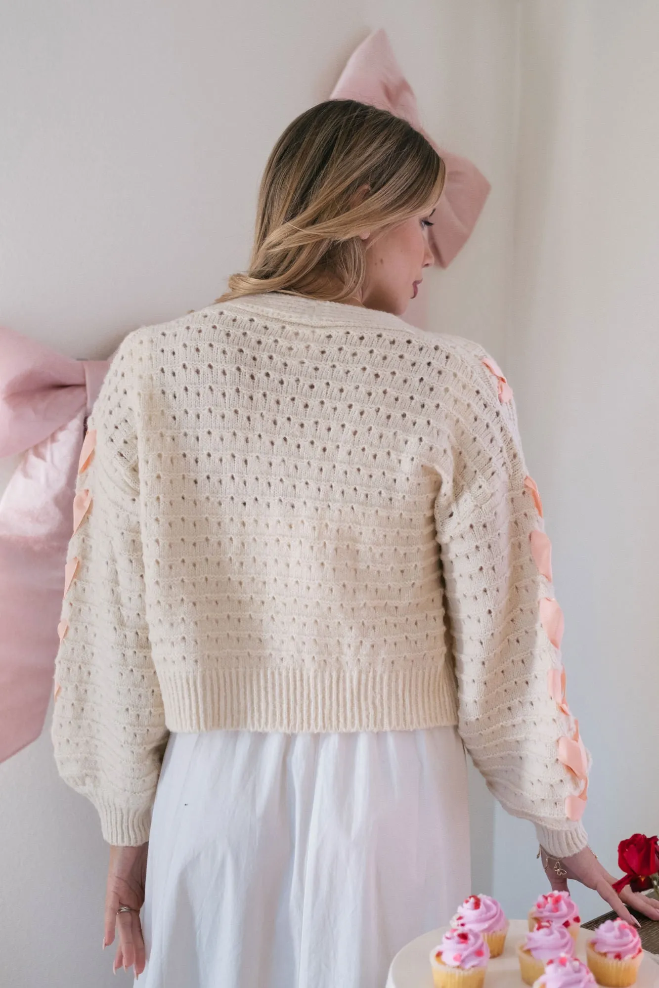 Erica Ribbon Buttoned Cardigan sold by Morning Lavender product image thumbnail 5