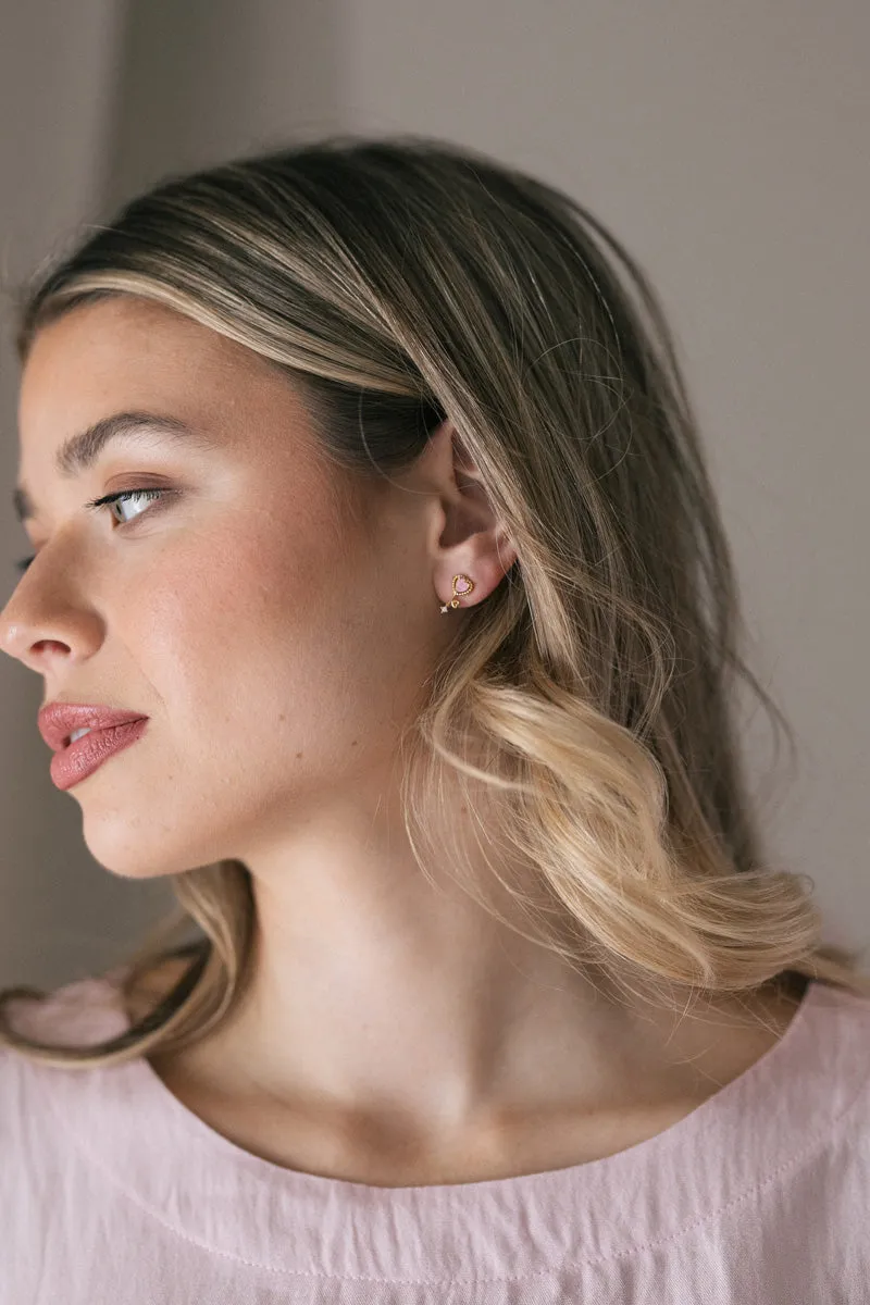 Deborah Heart & Lock Earrings sold by Morning Lavender