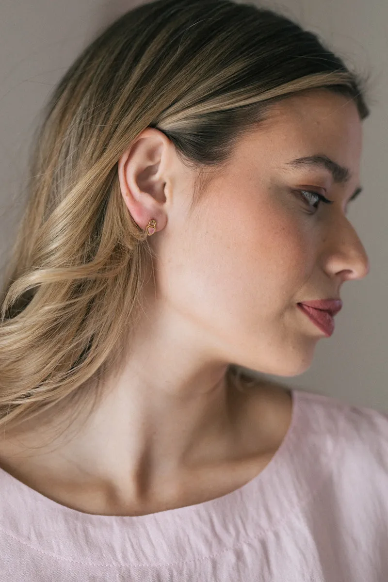 Deborah Heart & Lock Earrings sold by Morning Lavender product image thumbnail 2