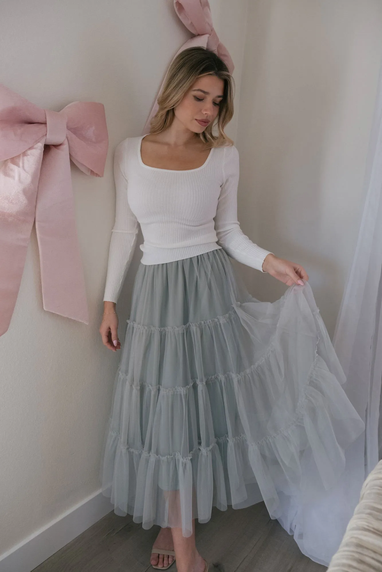 Cynthia Tiered Tulle Skirt sold by Morning Lavender