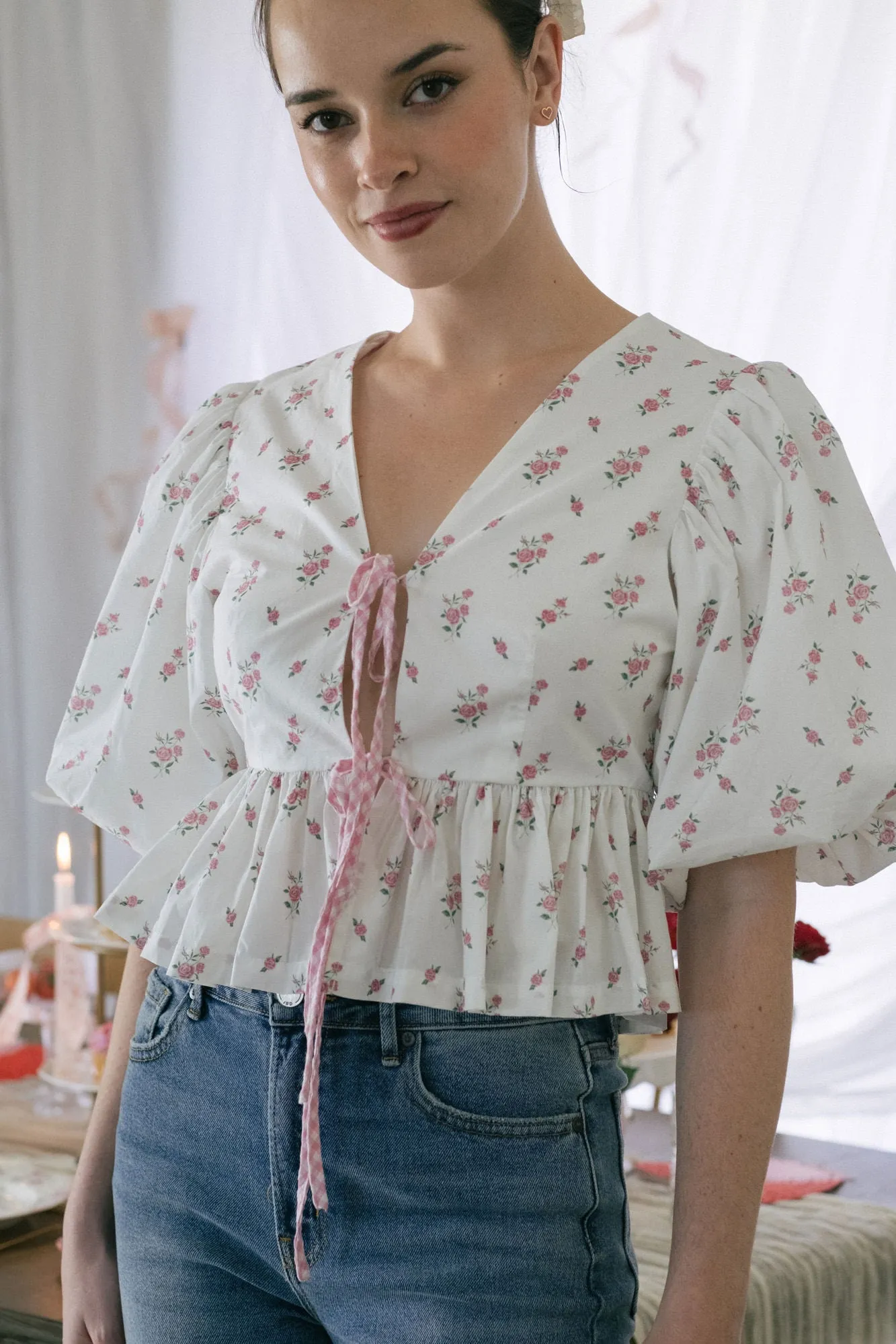 Cassie Puff Sleeve Top sold by Morning Lavender