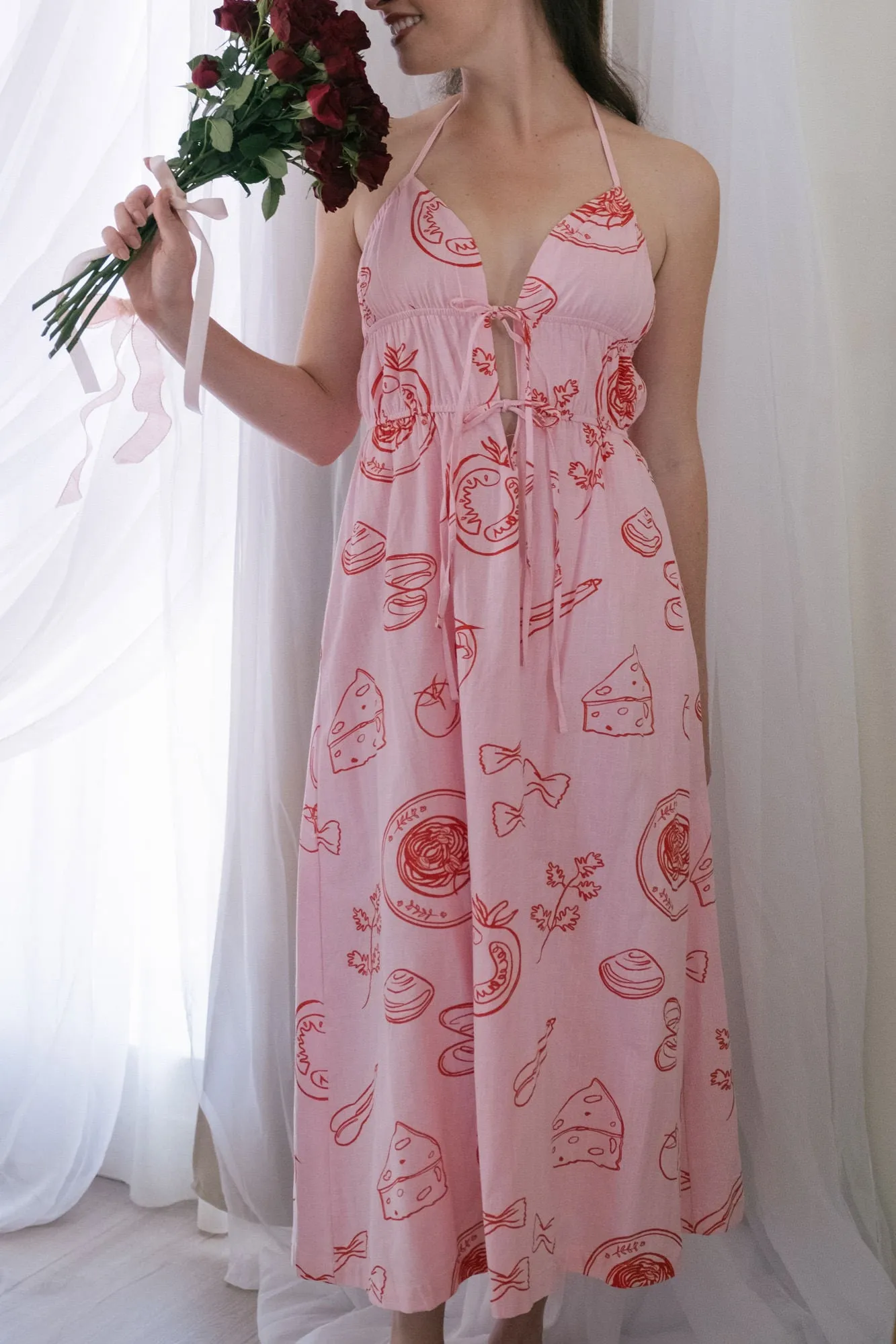 Betsy Foodie Halter Dress sold by Morning Lavender