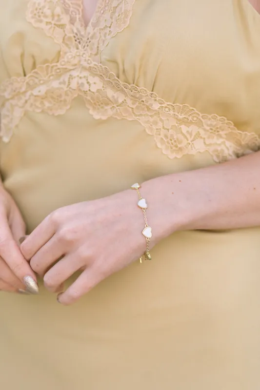 Marianne Heart Chain Bracelet sold by Morning Lavender