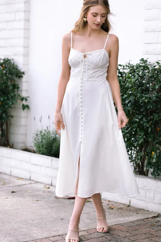 Aria Buttoned Midi Dress sold by Morning Lavender