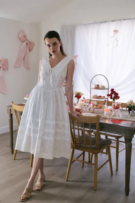 Irene Embroidered Midi Dress made by Storia