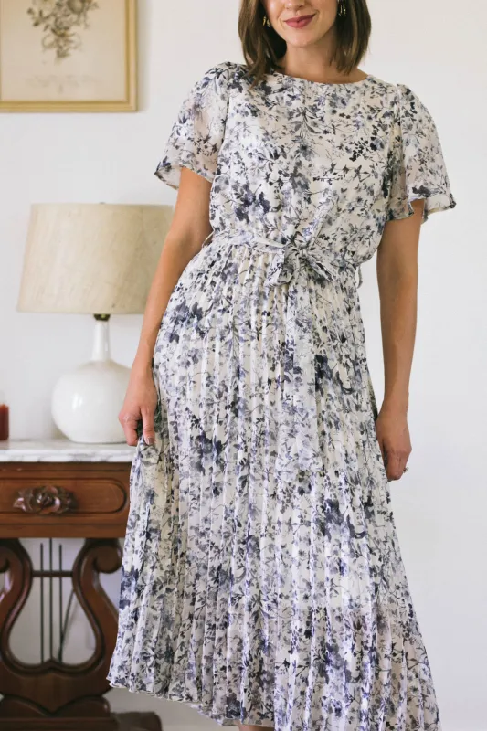 Julien Pleated Floral Dress sold by Morning Lavender
