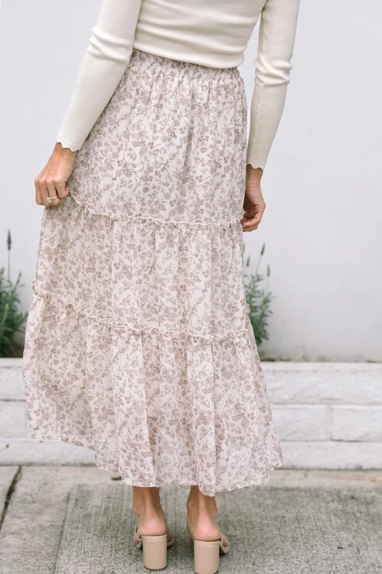 Perla Floral Tiered Skirt sold by Morning Lavender product image thumbnail 4