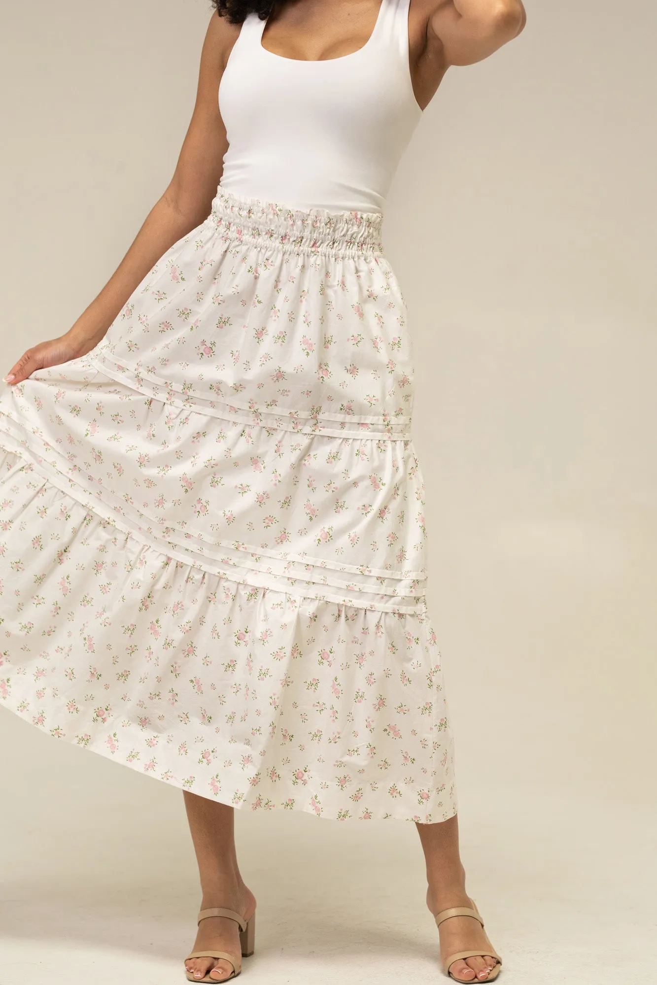 Veronica Floral Tiered Skirt sold by Morning Lavender product image thumbnail 4