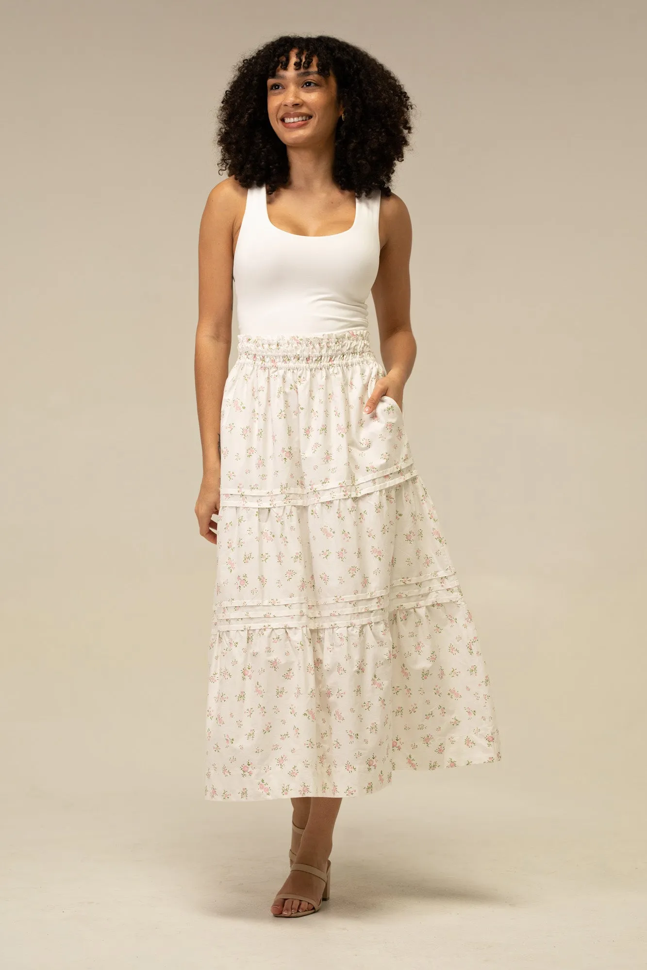 Veronica Floral Tiered Skirt sold by Morning Lavender product image thumbnail 3