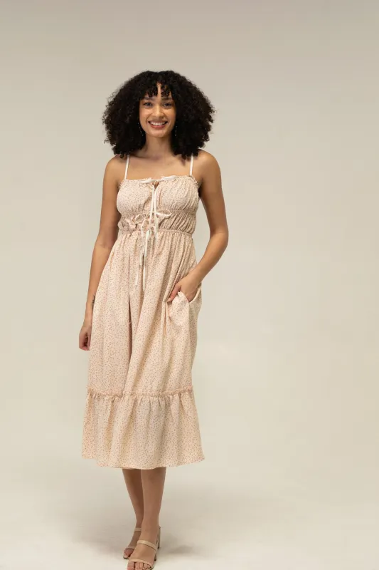Caroline Floral Midi Dress sold by Morning Lavender