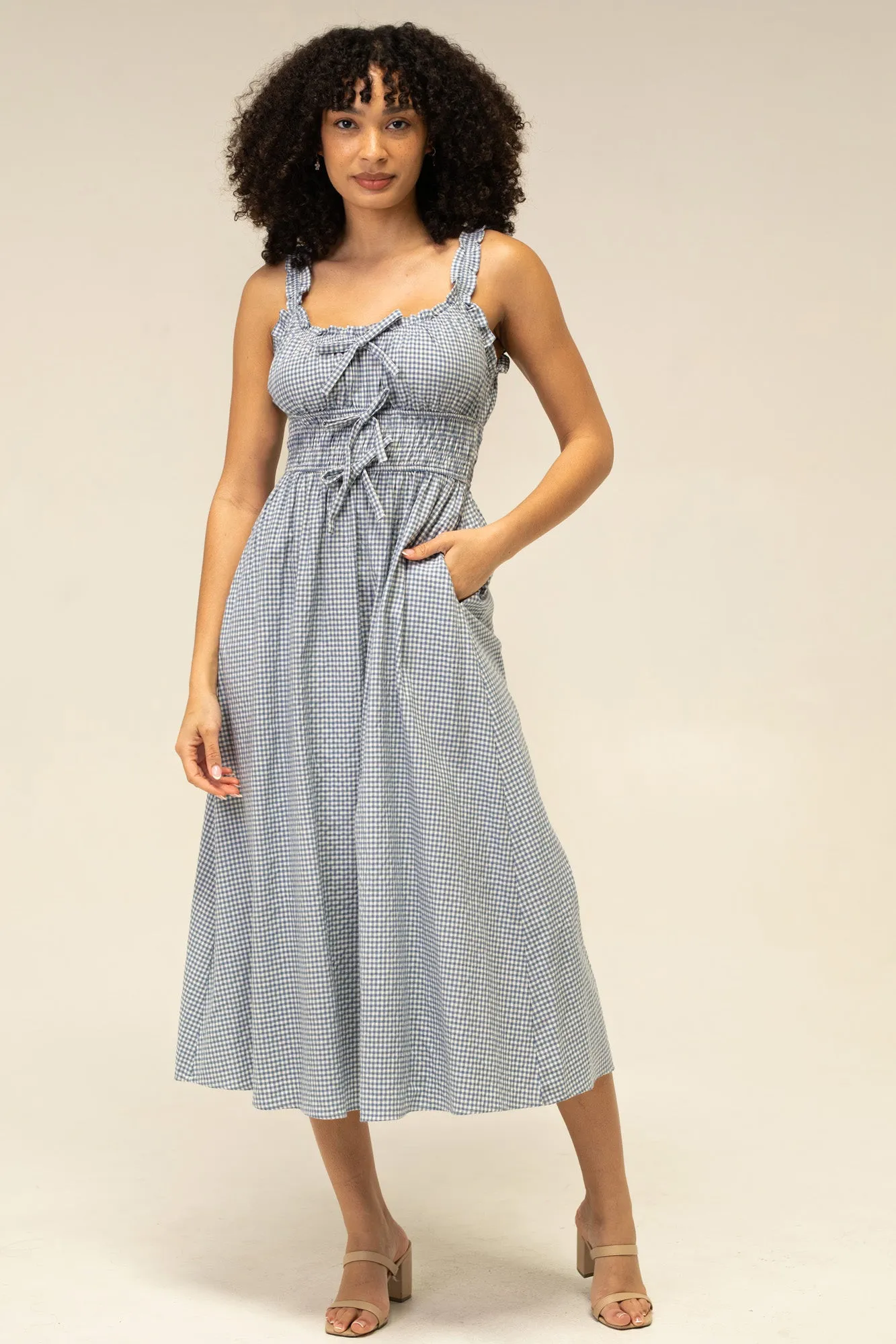 Camille Gingham Bow Dress sold by Morning Lavender