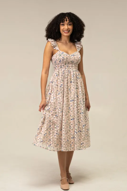 Annelise Floral Embroidered Dress sold by Morning Lavender