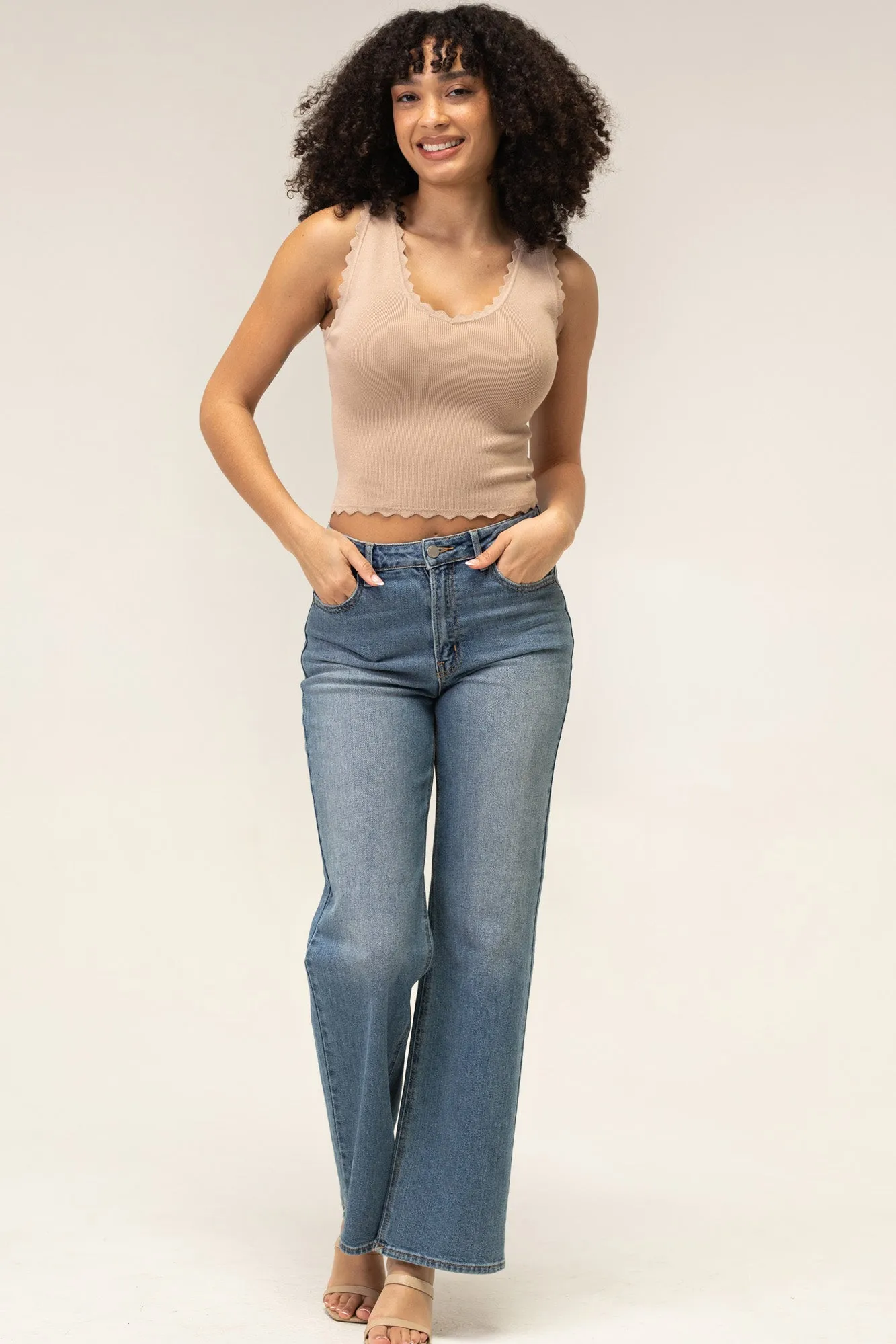 Rowan Scalloped Knit Tank sold by Morning Lavender product image thumbnail 2