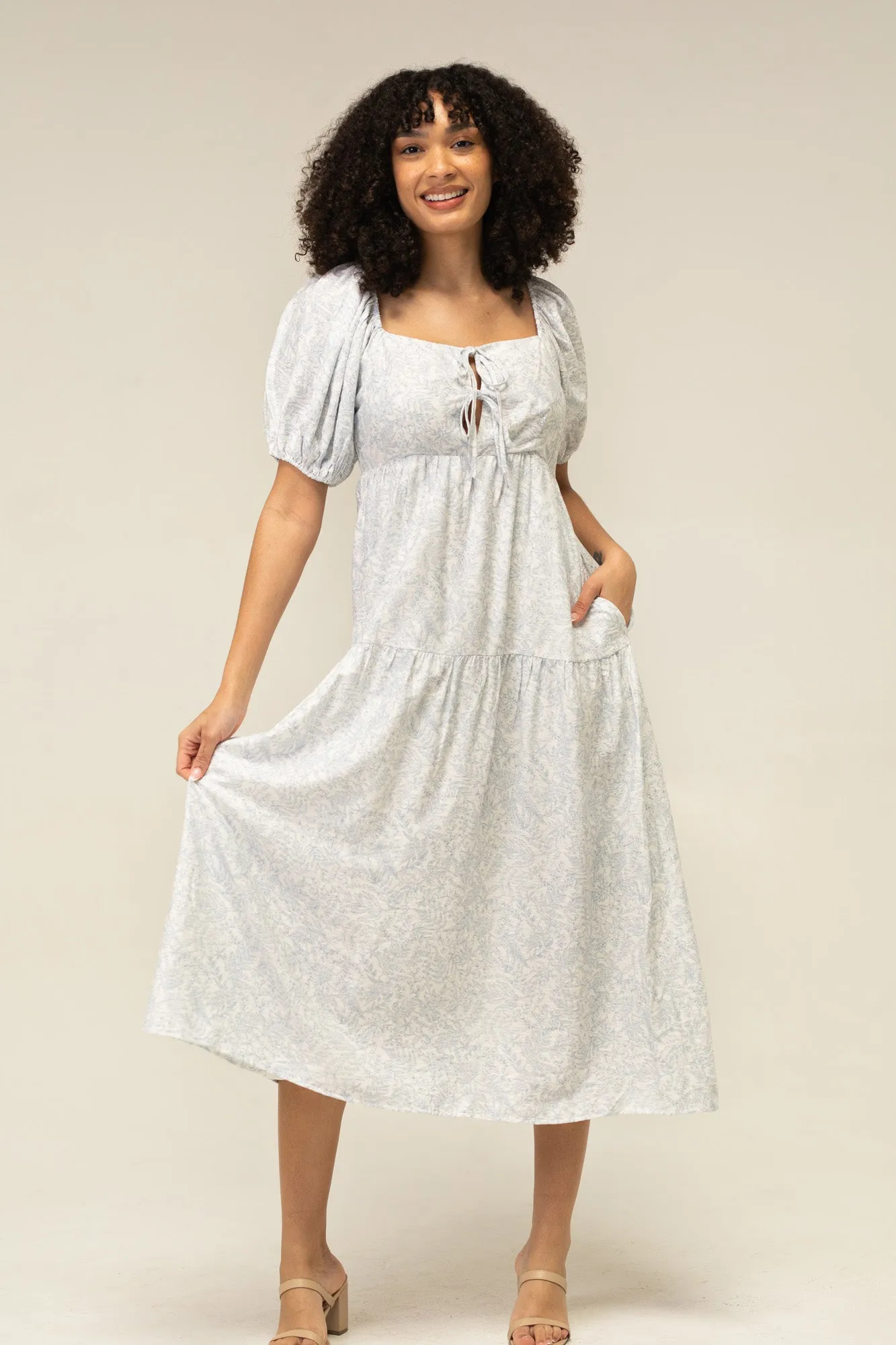 Irina Puff Sleeve Midi Dress sold by Morning Lavender